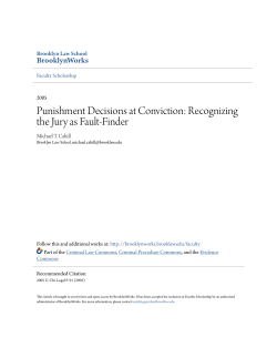 Punishment Decisions at Conviction: Recognizing