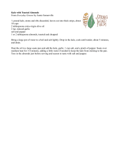 Kale with Toasted Almonds From Everyday