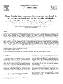 The acrylonitrile dimer ion: A study of its dissociation via self