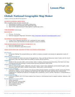 Lesson Plan Global: National Geographic Map Maker