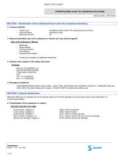 HYDROFLUORIC ACID 70% (AQUEOUS SOLUTION)