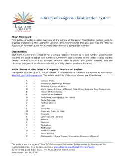 Library of Congress Classification System