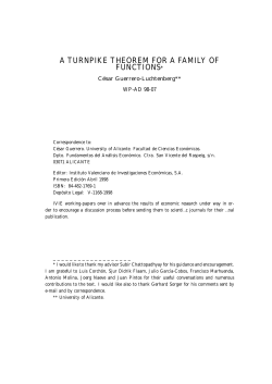 a turnpike theorem for a family of functions