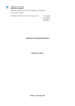 Simplified customs procedures