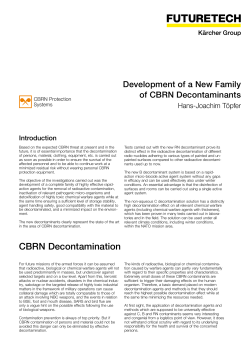 CBRN Decontamination - Kärcher Futuretech GmbH