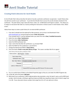 Creating Patch Libraries for Anvil Studio