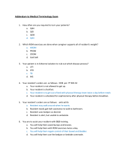 Addendum to Medical Terminology Exam