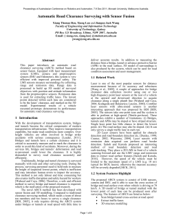 Automatic Road Clearance Surveying with Sensor Fusion