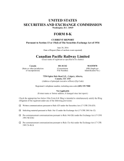 Form 8-K Third Amend Agmt to Credit Agmt