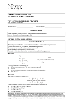 2007 NEAP Hydrocarbons and Polymers Test