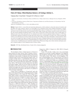 Out of China: Distribution history of Ginkgo biloba L.
