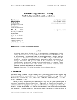 Incremental Support Vector Learning: Analysis, Implementation and