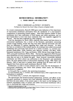 RETROCORNEAL MEMBRANES*t - British Journal of Ophthalmology