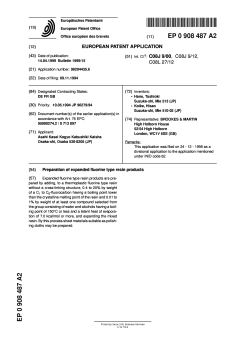 Preparation of expanded fluorine type resin products