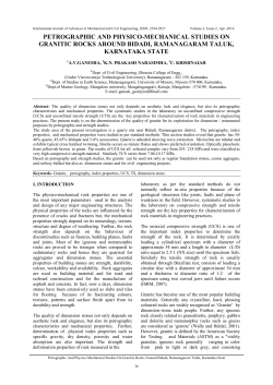petrographic and physico-mechanical studies on granitic rocks