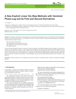 A New Explicit Linear Six-Step Methods with Vanished Phase