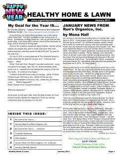 January 2011 - Ron`s Organics, Inc.