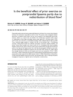 Is the beneficial effect of prior exercise on