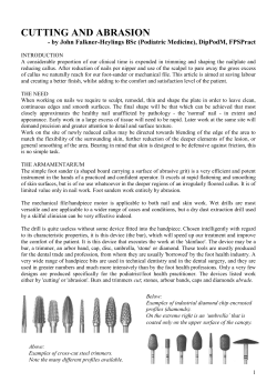 CUTTING AND ABRASION by John Falkner