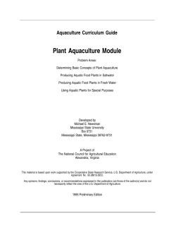 Plant Aquaculture Module - Alabama Cooperative Extension System
