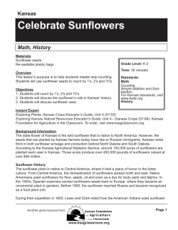 Celebrate Sunflowers - Kansas Foundation for Agriculture in the