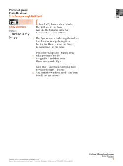 T 29 Emily Dickinson, Udii una mosca ronzare (da Poesie)