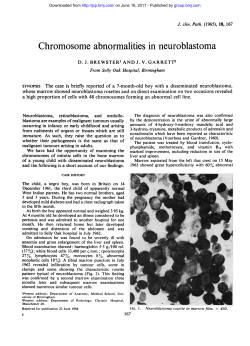 Chromosome abnormalities in neuroblastoma