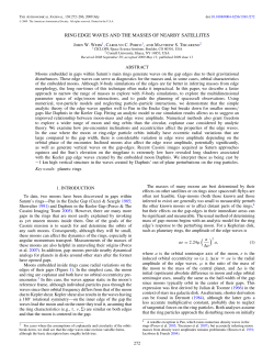 ring edge waves and the masses of nearby satellites