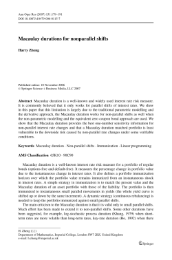 Macaulay durations for nonparallel shifts