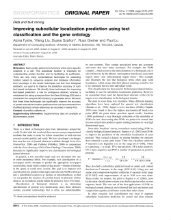 Improving subcellular localization prediction