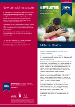 Medical claims news - Maternal death mainly due to