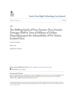 The Shifting Sands of Price Erosion