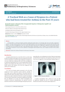 A Tracheal Web as a Cause of Dyspnea in a Patient who had been