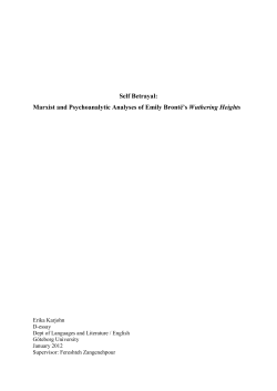 Self Betrayal: Marxist and Psychoanalytic Analyses