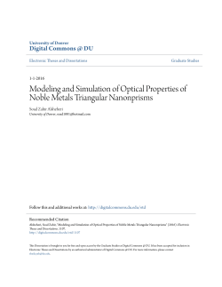 Modeling and Simulation of Optical Properties of Noble Metals