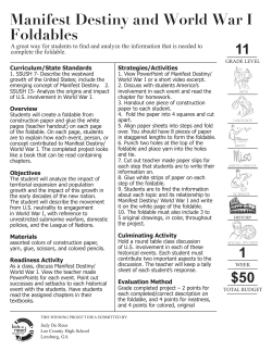 Manifest Destiny And World War I Foldables 11