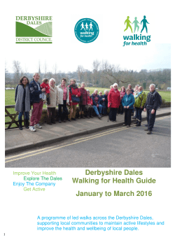 Derbyshire Dales Walking for Health Guide January to March 2016