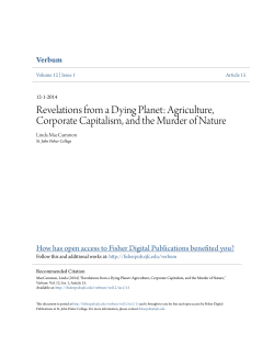 Agriculture, Corporate Capitalism, and the Murder of Nature