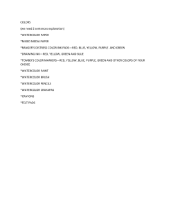 COLORS (we need 2 sentences explanation) *WATERCOLOR