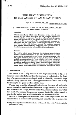 the heat dissipation ,in the anode of an x-ray tube