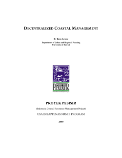 Decentralized Coastal Managment