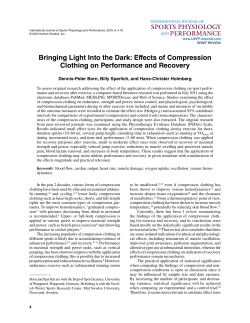 Bringing Light Into the Dark: Effects of Compression Clothing on