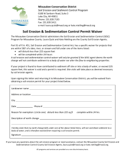 225 Waiver - Missaukee Conservation District