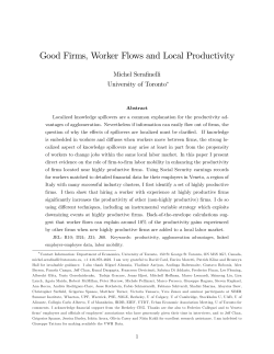 Good Firms, Worker Flows and Local Productivity