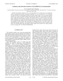 Geometry and electronic structure of GaAs&bdquo;001&hellip;&bdquo;2 4