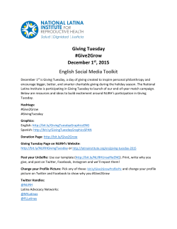 Giving Tuesday #Give2Grow December 1st, 2015 English Social