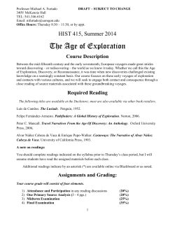 The Age of Exploration - UO History department