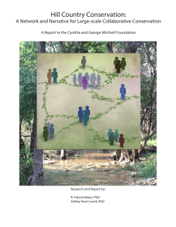 Hill Country Conservation - RGK Center for Philanthropy and