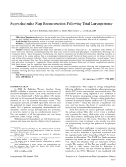 Supraclavicular flap reconstruction following total