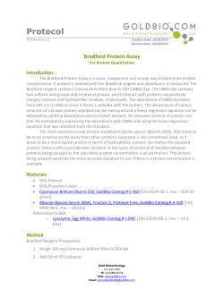 Bradford Protein Assay